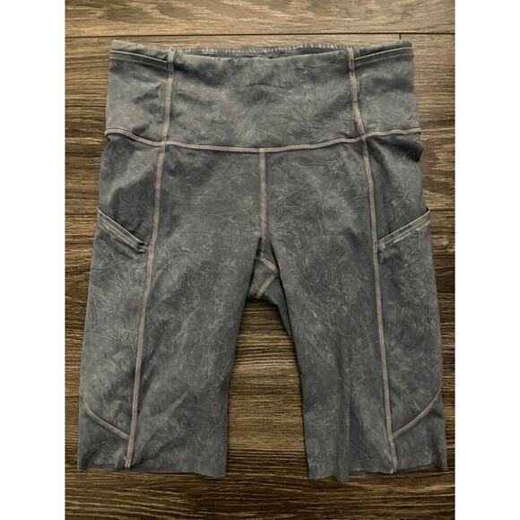 lululemon athletica Pants - Lululemon Fast and Free biker Shorts *Ice Dye size 6